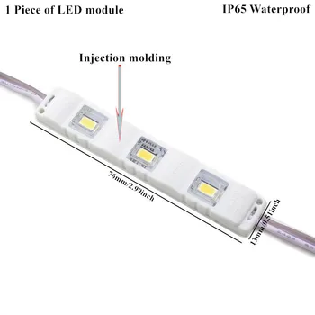100 Vnt SMD 5630 5730 3 LED, DC12V LED Modulis IP63 IP65 Vandeniui Reklama LED Reklama juostos lempos lemputė Šviesos iškaboms
