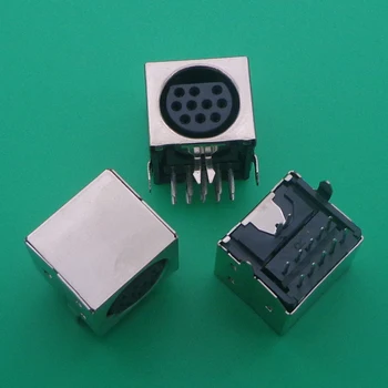 1pcs/daug MD Būsto Moterų DIN 10 Mini Pin S-video Adapterio Lizdas Mini DIN Port Jungtis
