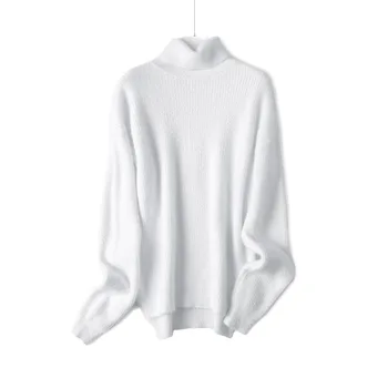 2020 m. rudens žiemos negabaritinių turtlenect storas vilnos, kašmyro megztinis puloveriai moterims ilgomis rankovėmis moteriška atsitiktinis didelis megztinis megztinis