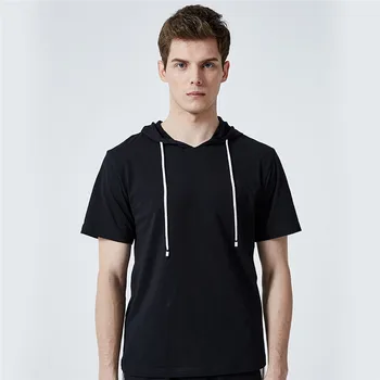 2020 US Dydis Vasaros vyriški marškinėliai su Gobtuvu Atsitiktinis Žmogus Atostogų marškinėliai Kieto Sporto Vyrų Marškinėlius Hip-Hop Trumpas Rankovėmis Tee Berniukas