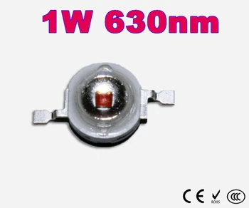 20pcs 1W chip LED Šviesos karoliukai ping led grow light granulių raudona 630nm augti led