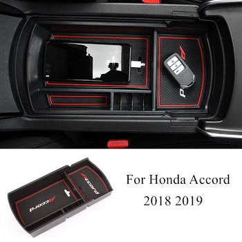 ABS Automobilio Salono talpinimo Centrinio Valdymo Pakopų Laikymo Dėžutė įmontuota neslidus Kilimėlis Honda Accord 2018 2019 Priedai