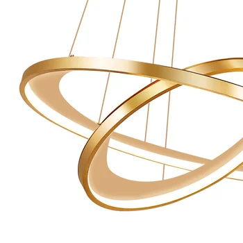 Aukso Modernios Led Sieniniai šviestuvai Patalpų Kambarį Valgomasis Salė Klasikinės Apskritimo Žiedas Rėmo Namų Apšvietimo blizgesio AC 90-260V