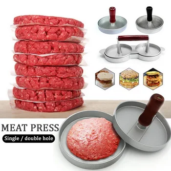 Aukštos kokybės Apvalios Formos Hamburger Paspauskite Aliuminio Lydinio Mėsainių Mėsos Grill Jautienos Mėsainiai Paspauskite Virtuvės Maisto Pelėsių