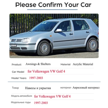 Automobilių Langų Skydelius Lietaus Apsaugas Volkswagen VW Golf 4 MK4 1997~2003 1J 1998 1999 2000 2001 2002, Tentai, Pavėsinės, Automobilių Priedai