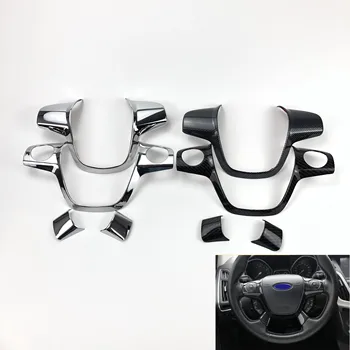 DoColors Automobilių stiliaus vairas Dekoratyvinis dangtelis lipdukas atveju Ford Focus 3 mk3 2012-m. KUGA 2013-m. Auto Priedai