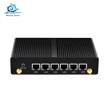 Firewall Router Mini PC Intel Celeron 2955U 6LAN Gigabit Ethernet Ventiliatoriaus Pramonės Kompiuterio PfSense Windows 10 HDM WiFi 4G LTE