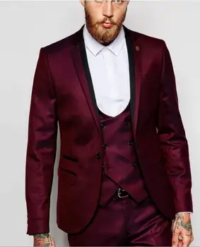 Geriausia Pardavimo Kostiumas Homme Verslo Mens Kostiumai, Vestuvių Kostiumai Vyrams Ternos Masculinos Slim Fit Tuxedos(Striukė+Kelnės+Liemenė)3 Piec