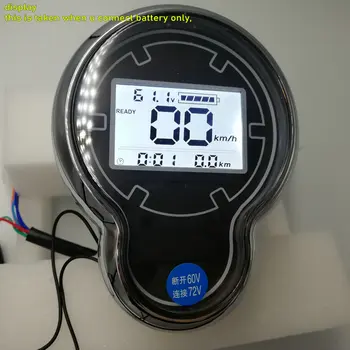 Greičio Indikatorius LCD EKRANAS Baterijos Lygio Lemputė, 48v60v72v Elektros Scooter e-bike Triračio Motociklo 55*35 mm Ekranas