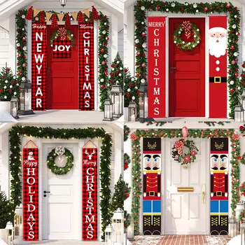 Kalėdų durų užuolaidų kabo scenos dekoracija 