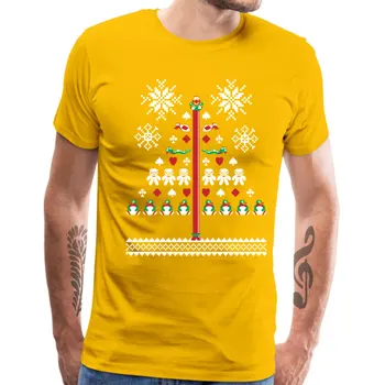 Kalėdų T-shirt Vyrai Kalėdos Medis Marškinėlius Cod Poilsio Jūs Linksmų Ponai Viršų 
