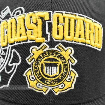 KLIMATO JAV pakrančių apsaugos Bžūp Vyrų Kariuomenė, Beisbolo kepuraitės Vienodo Aukščio Juodos spalvos Kietas Beisbolo Kepurės, Kepurės Suaugusiųjų Hardboiled Vyrai