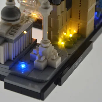 LED Pastato Blokas, USB Šviesos Priedų Rinkinys, skirtas Londono Panorama Surinkimo 21034 (Tik LED Šviesos, be Bloko Komplektą)