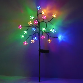 LED Saulės Šviesos Sodo Puošmena Medis, Gėlių Saulės Vejos Lempos Vandeniui Lauko Landšafto Apšvietimo Kelio Žibintai Namų Dekoro