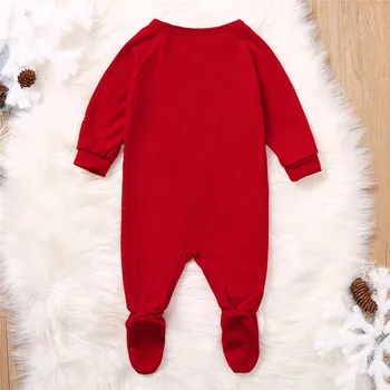 LONSANT Baby Girl Berniukas Romper Kalėdų Žiemos Naujagimiui Kūdikių Romper Jumpsuit Minkšta Pižama Drabužius 2019
