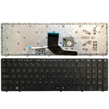 Lotynų nešiojamojo kompiuterio Klaviatūra HP EliteBook 8560p 8570P 8560B 6560b 6565b 6560P klaviatūra Su ištiestu lazdą su juoda/sidabro sienos