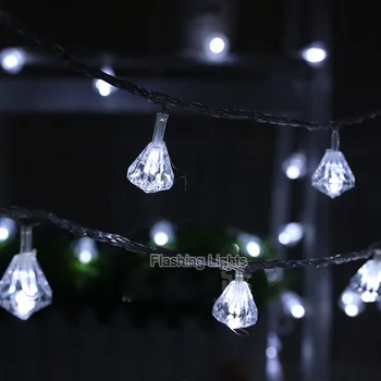 Luminaria 10M 50LED diamond Gintaro led Lemputės String Žibintai Pasakų Žibintai kalėdų namų dekoro Vestuves Galrand apdaila