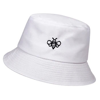 Mados vasaros medvilnės žvejys skrybėlę hip-hop skrybėlę laukinis medus siuvinėjimo kibirą skrybėlės unisex atsitiktinis skrybėlę panamos skrybėlės casquette