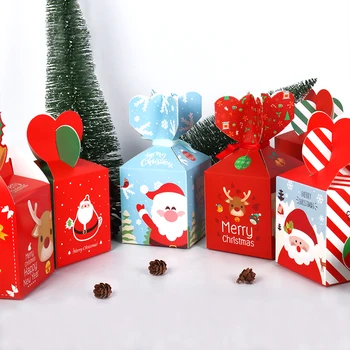 MEIDDING Linksmų Kalėdų Saldainių Dėžutė, Maišelis Kalėdų Santa Sniego Dovanų Dėžutė popierinė Dėžutė Dovanų Maišelį, Konteinerių Reikmenys Navidad Kerst 2020 m.