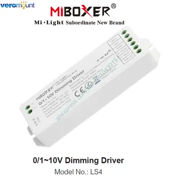 MiBoxer LS4 DC12V 24V 12A 0/1~10V PWM ar Tiesioginio Tamsos Signalas, LED Tamsos Vairuotojas 5050 3528 Vienos Spalvos LED Juostelės Šviesos