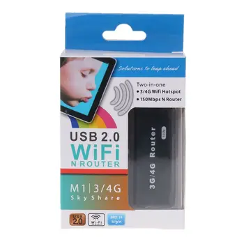 Mini Nešiojamas 3G/4G Wi-fi, Wlan Hotspot AP Client 150Mbps USB Wireless Router naujas E5BA
