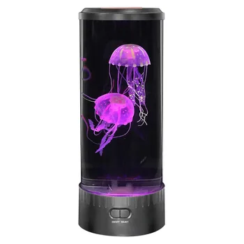Naktį šviesos Akvariumas Medūzų nuotaika Lempa 7 Spalvų Led miego Vandenyno žibintų projektorius apdailos, lempos, miegamojo darbalaukio RGB 5v u