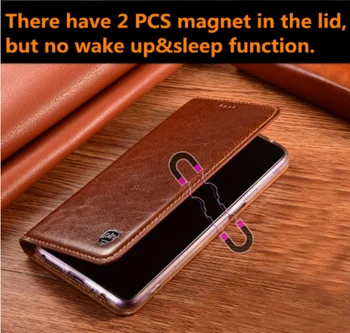 Natūralios odos magnetinio flip cover kortelės turėtojas Xiaomi Redmi Pastaba 9S/Redmi 9 Pastaba Pro/Redmi 9 Pastaba Pro Max dėklo dangtelį