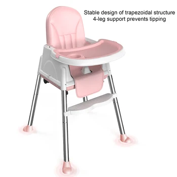 Nešiojamų Kūdikių Sėdynės Baby Vakarienės Stalo, Kūdikių Valgomojo Kėdės Aukštis Reguliuojamas, Aukšta Kėdutė, Su Maitinimo Dėklas Vaikams