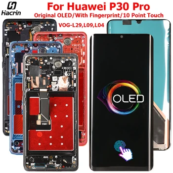 Originalus OLED Ekrano ir Huawei 30 Pro LCD Ekranas Jutiklinis Ekranas Su Frame skaitmeninis keitiklis Asamblėjos Huawei 30 Pro LCD Ekranas