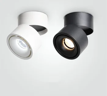 Paviršius Sumontuotas Mini Įterptųjų COB LED Šviestuvai 5W 7W 12W 360 laipsnių sukimosi LED Lubų šviestuvas Spot Light Downlight