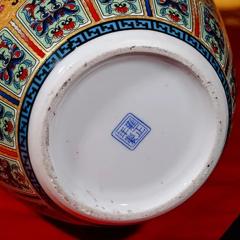 Prabanga Jingdezhen Antikvariniai Ilgaamžiškumas Porceliano Emalio Grindų Vaza Klasikinės Apdailos Didelis Kinų Vazos Senovės Rūmus Vazos