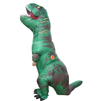 Pripučiami T REX Dinozaurai Kostiumai Susprogdinti Dinozaurų Šalis Cosplay Talismanas Karnavalas Helovinas Kostiumas Vaikams Suaugusiųjų Dino Kostiumas
