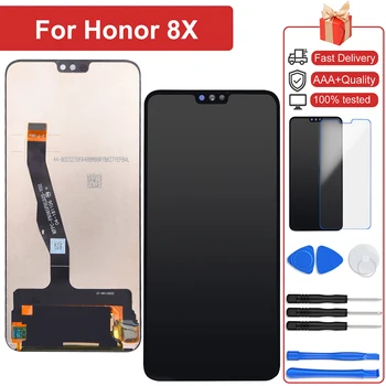 Puikus Remontas AAA+++ 6.5 Už Huawei Honor 8X LCD Ekranas JSN-L21 L42 AL00 Pakeitimo Asamblėjos skaitmeninis keitiklis Touch Pantalla