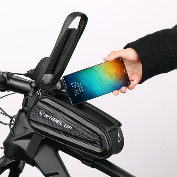 Rato dviračio krepšys Sunkiai shell dviračio krepšys, priekiniai pluošto maišelį kalnų dviračių mobilųjį telefoną touch screen viršutinio vamzdžio krepšys balno pagalvių žirgais