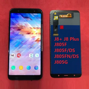 Samsung Galaxy J8+ J805 SM-J805F J805FN J805G J805X LCD Ekranas Jutiklinis Ekranas skaitmeninis keitiklis Asamblėjos Pakeitimo J8+ LCD