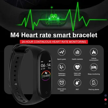Smart Apyrankės Žiūrėti M4 Sporto Pedometer Bluetooth Širdies ritmo Monitorius Fitneso Smart Apyrankę Ėjimo Žingsnis 
