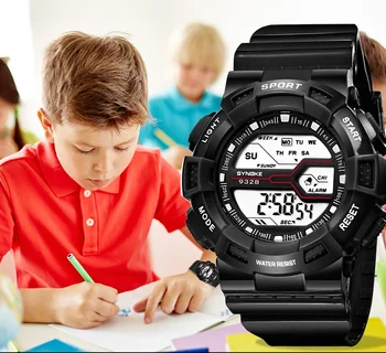 SYNOKE Skaitmeniniai laikrodžiai vaikai Šviesos signalizacijos Mergaitės Berniukai laikrodis atsparus Vandeniui sporto elektroninių žiūrėti vaikai relogio dovana