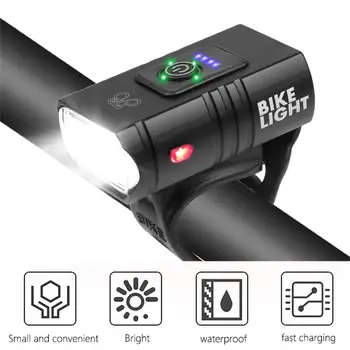 T6 LED Dviračio Žibintas 10W 800LM 6 Režimai USB Įkrovimo Galios Ekranas MTB Kalnų Keliais Dviračio Priekinį Žibintą Dviračių sporto Įranga