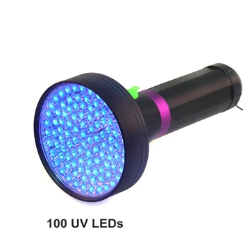 TOPCOM 390nM Juodos šviesos UV Lempa Detektorius USB Įkrovimo Galingas 100 LED Skorpionas Finder Žibintuvėlis su 26650 Baterija