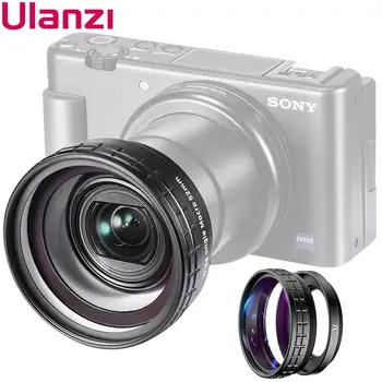 Ulanzi WL-1 ZV1 10X HD Makro Objektyvo 18MM Plataus Kampo Objektyvas, vaizdo Kameros Objektyvas Sony ZV-1 Fotoaparato Priedai vaizdo Kameros Objektyvas