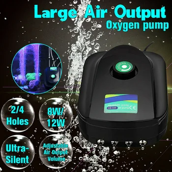 Ultra-Silent 8W Akvariumo Oro Siurblį Žuvų Bakas Padidinti Deguonies Siurblys Įrankis WHShopping