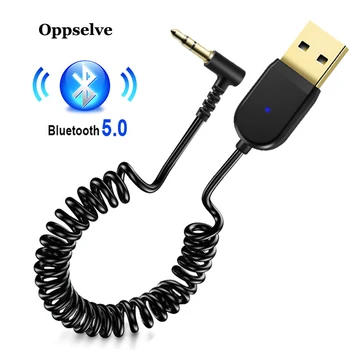 USB Bluetooth Adapteris Raktu Kabelis Automobilių 3.5 mm Jack Aux 
