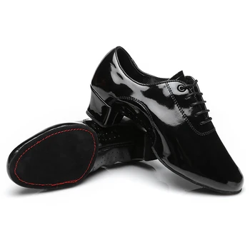 USHINE 24-44 juoda minkštos PU praktikos mokytojas batai nacionalinio standarto ir lotynų šokių bateliai vaikams vyras