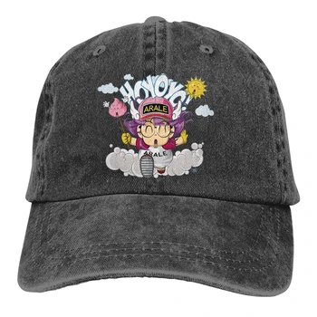 Vasaros Bžūp Saulės Skydelis Arale Dizaino Hip-Hop Kepurės Dr Nuosmukio, Japonijos Komiksų Kaubojaus Skrybėlę Kepurės Su Snapeliu