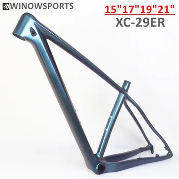 WINOWSPORTS 2021 XC kalnų anglies dviračio rėmo 29er Hardtail 148*12mm anglies mtb rėmo 15 17 19 21