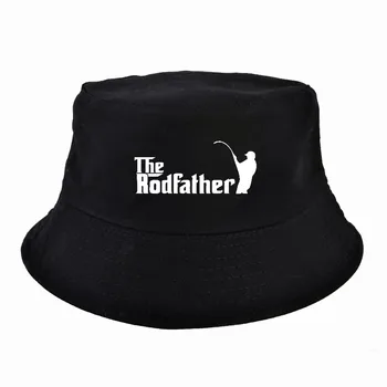 Į Rodfather Spausdinti Kibiro Kepurę Moterims, Vyrai, Poros Pavasario Vasaros Žvejys Skrybėlės harajuku pop panama baseino kepurės