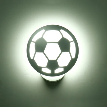 Šiuolaikinės akrilo balta futbolo sienos lempos LED creative art deco dažytos futbolo sienos šviesos, miegamojo kambarį praėjimo koridorius
